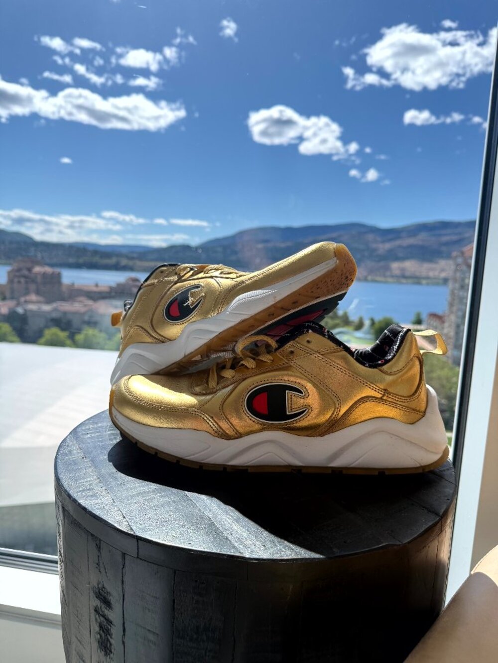 Champion MCMXIX 93Eighteen Metallic Gold Chunky Sneaker Men's US 9 / EU 42.7